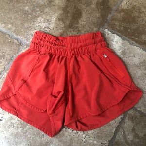 Lululemon Vivid Flame Tracker Shorts